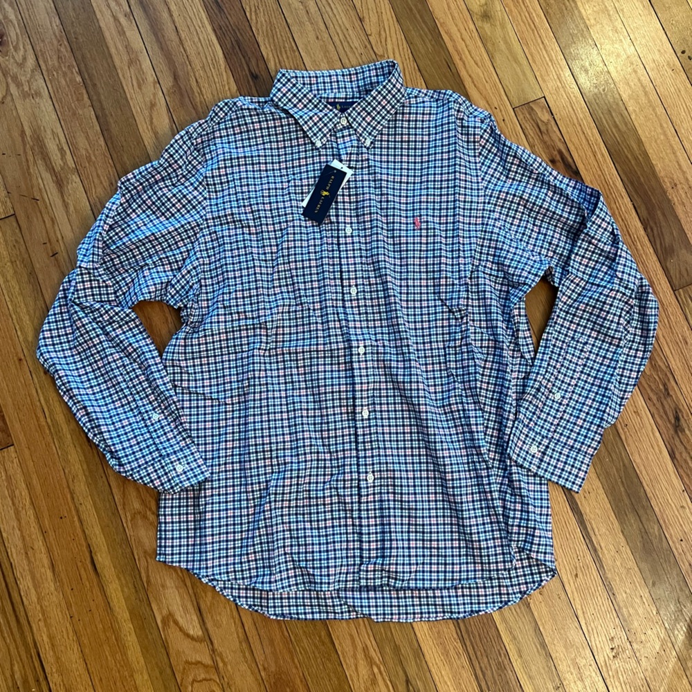 RL Classic Fit Plaid Button Down